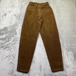 VTG ESPRIT SPORT Brown Corduroy High Waisted Pleated Trousers Pants Kids Sz 9/10